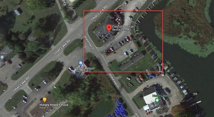 Lakeview Bar and Motel (Cancun, Lobdell Lake Motel, Lakeview Motel) - Aerial Map (newer photo)